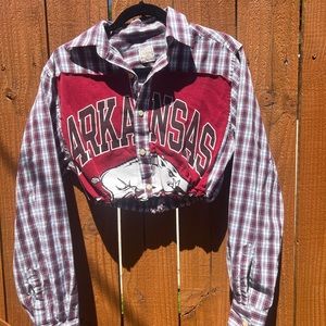 Homemade University of Arkansas Game Day Ready Cropped Shirt